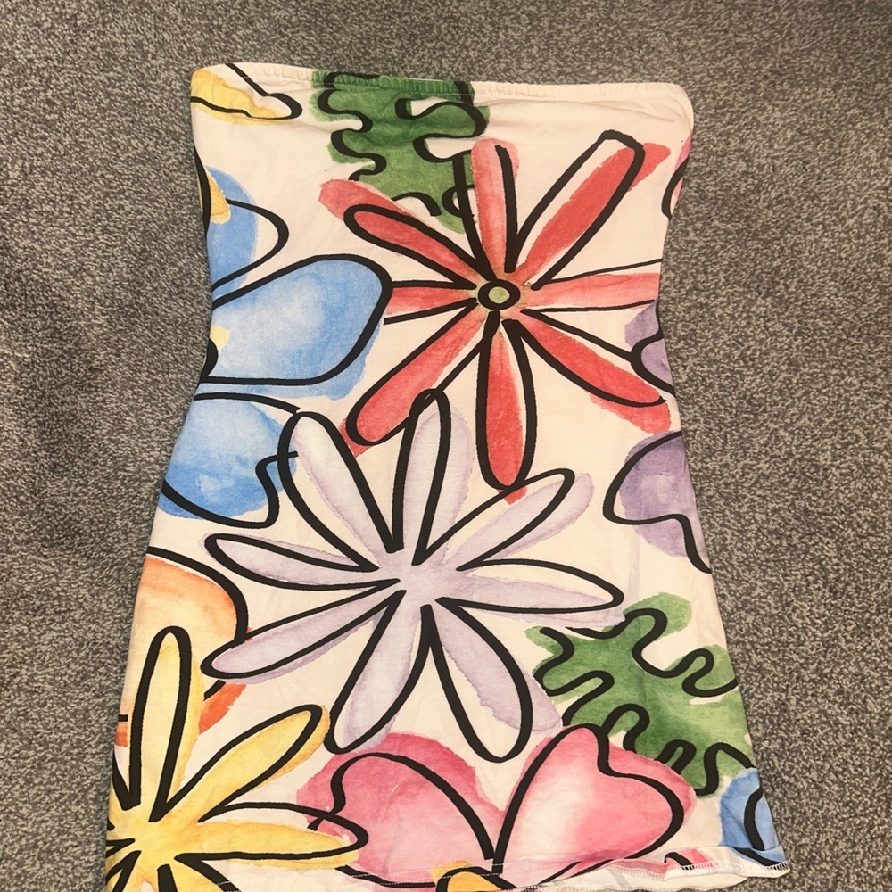 Floral Strapless Dress